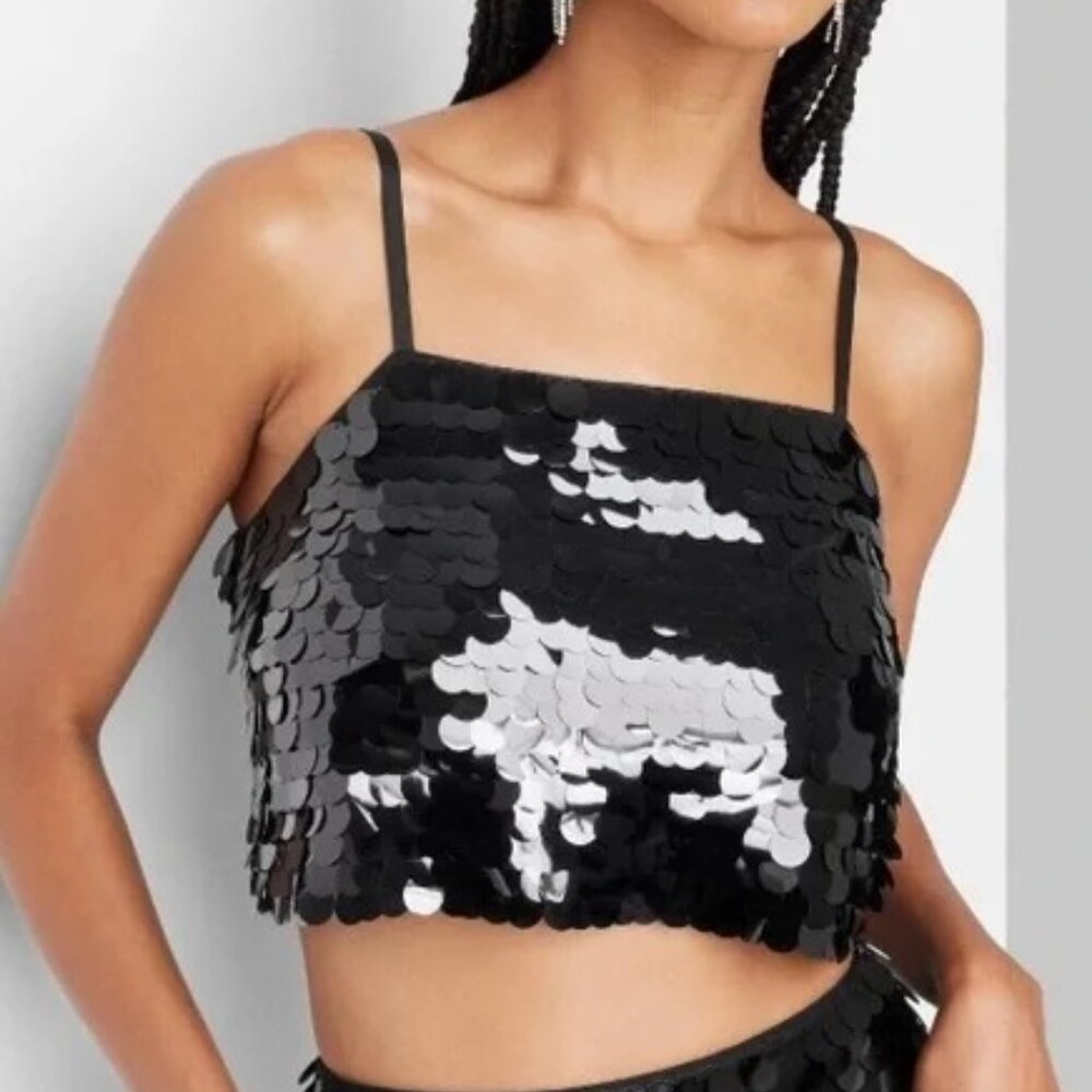 Wild Fable Cropped Paillette Sequined Tank Top NWT Size 1X